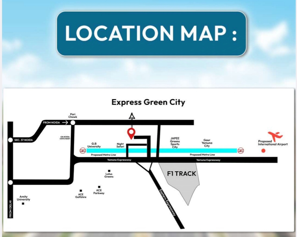 Express Green City : 100 sqyds plots for sale on  Dankaur, Yamuna Expressway.