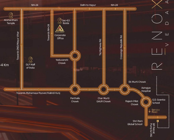 Renox Thrive, Sector 10, Noida Extension Location Map