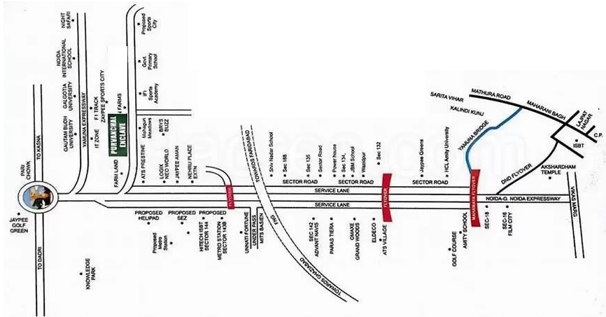 Great Magadh Purvanchal Enclave, Sector 150, Noida Location Map