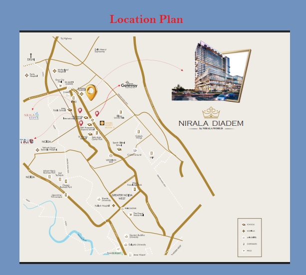Nirala Diadem, Sector 10, Noida Extension Location Map