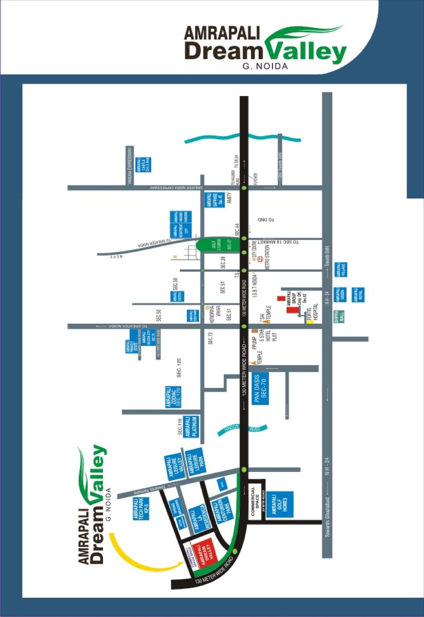 Amrapali Dream Valley, TechZone 4, Noida Extension Location Map