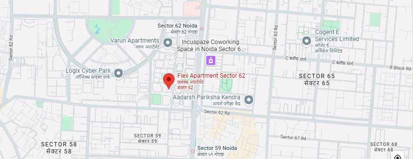 Flex Apartments, Sector 62, Noida Location Map
