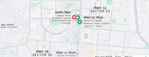 Assotech Salora Vihar, Sector 62, Noida Location Map