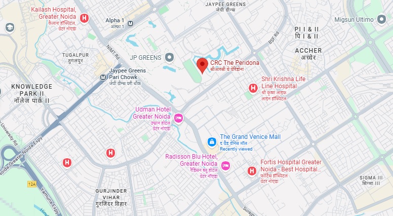 CRC The Peridona, Jaypee Greens, Greater Noida Location Map
