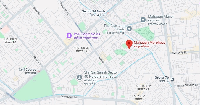 Mahagun Morpheus, Sector 50, Noida Location Map
