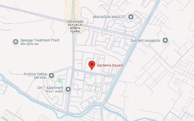 Gardenia Square, Crossings Republic, Ghaziabad Location Map