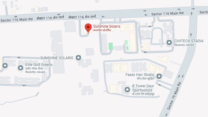 Sunshine Solaris, Sector 79, Noida Location Map