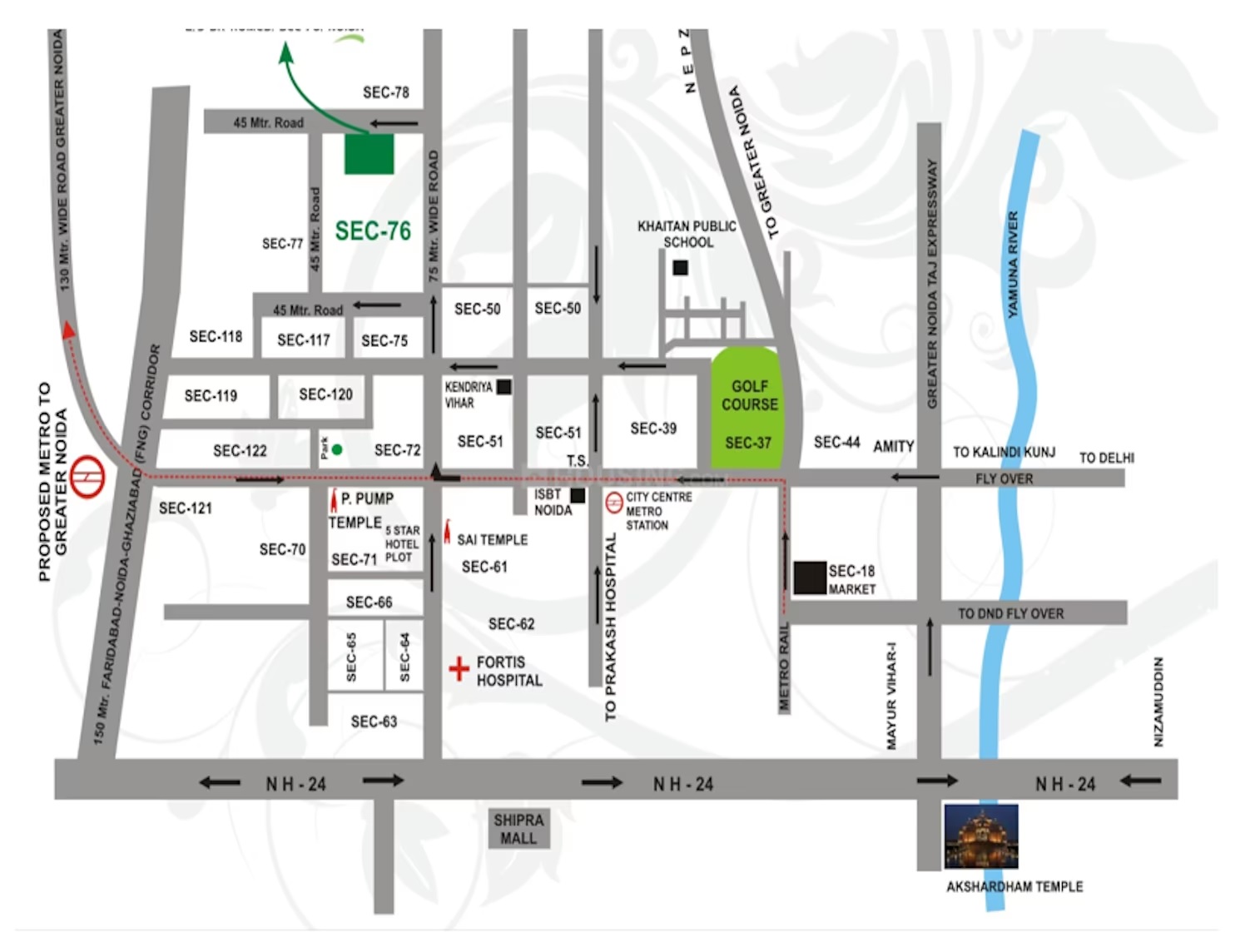 Amrapali Royal, Vaibhav Khand, Ghaziabad, Indirapuram, Ghaziabad Location Map