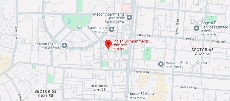 Indian Oil Apartments, Sector 62, Noida Location Map