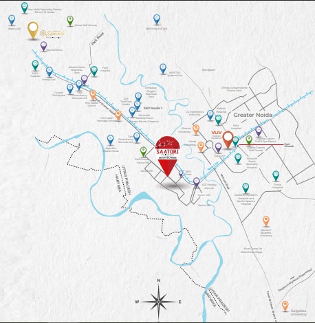 Experion Saatori, Sector 151, Noida Location Map