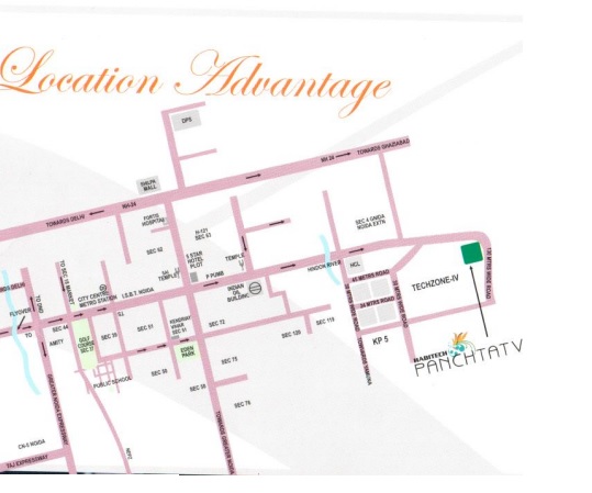 Habitech Panchtatva, TechZone 4, Noida Extension Location Map