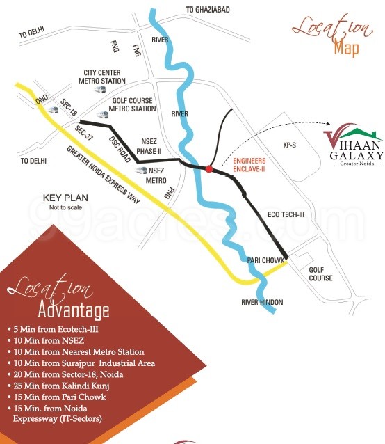 Vihaan Galaxy, Ecotech 3, Greater Noida Location Map