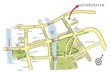 Wall Rock Aishwaryam, Sector 16C, Noida Extension Location Map